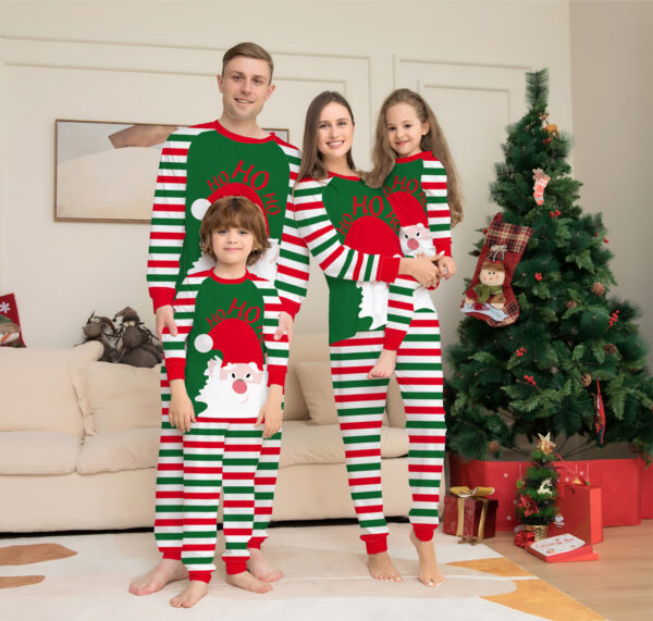 Red Stripe Xmas Pajama Sets: Family Holiday Sleepwear