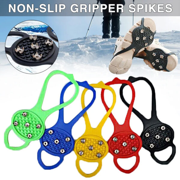 5-Tooth Ice Grippers for Shoes - Non-Slip Cleats