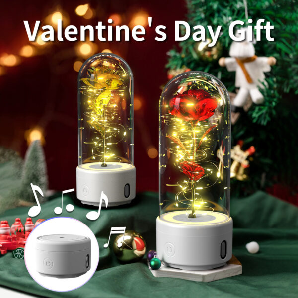 2-in-1 Rose LED Light & Bluetooth Speaker