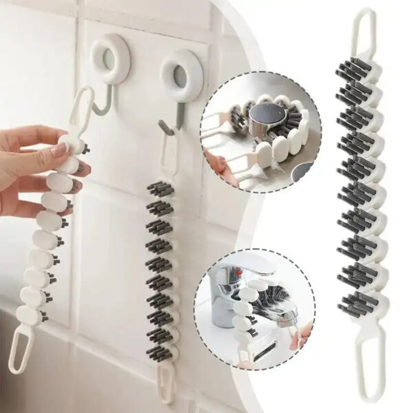 Bendable Faucet Cleaning Brush for Kitchen and Bathroom